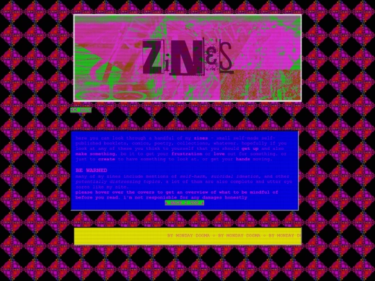 zines screenshot