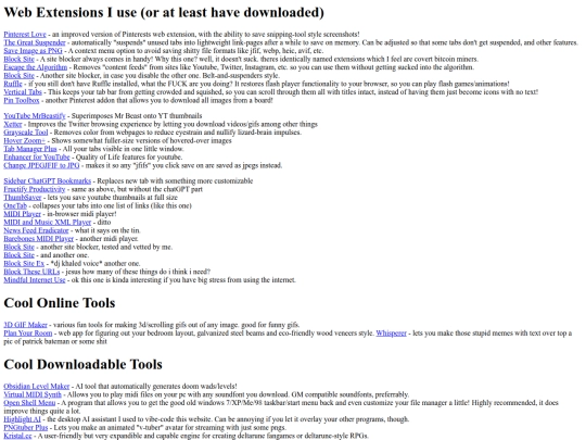 links-list screenshot