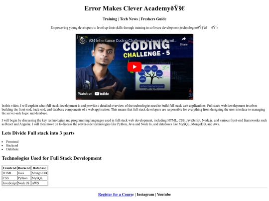 Web Page Project screenshot