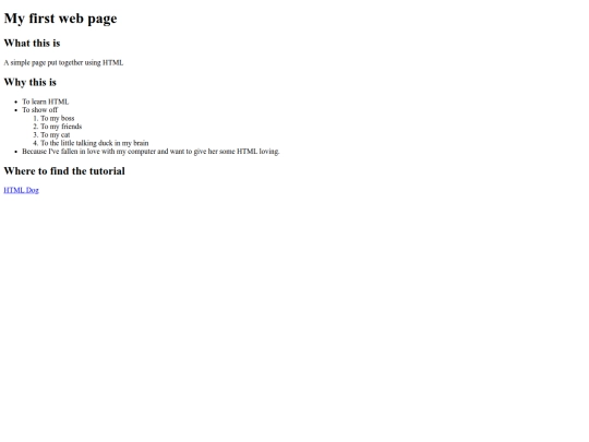 html/myfirstpage screenshot