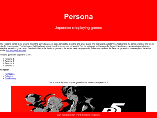 Firstsubpage screenshot