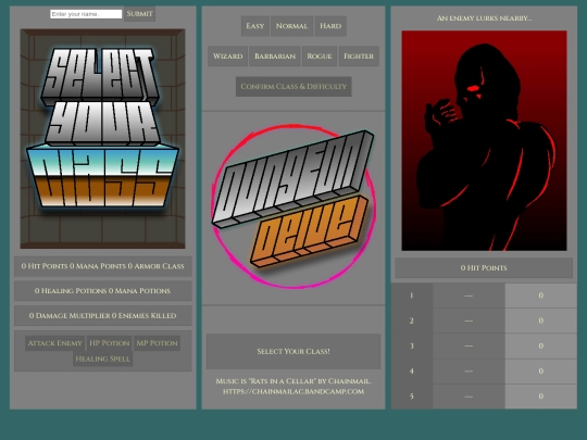 DungeonDelveGame screenshot