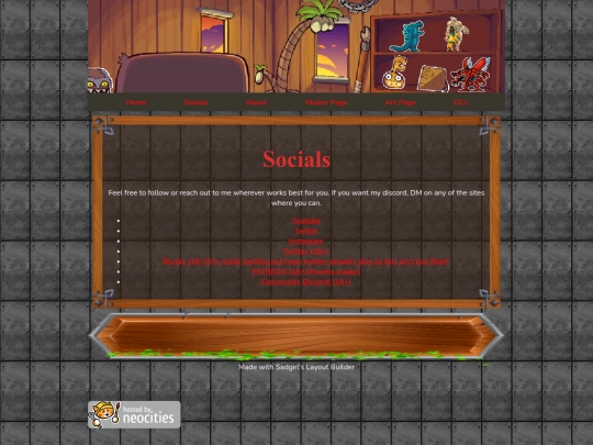 Socials screenshot