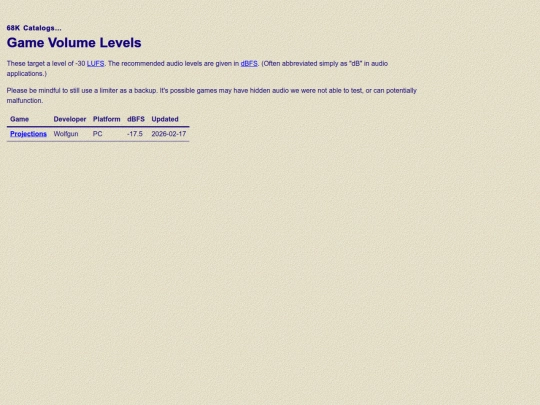catalogs/game-volume-levels screenshot