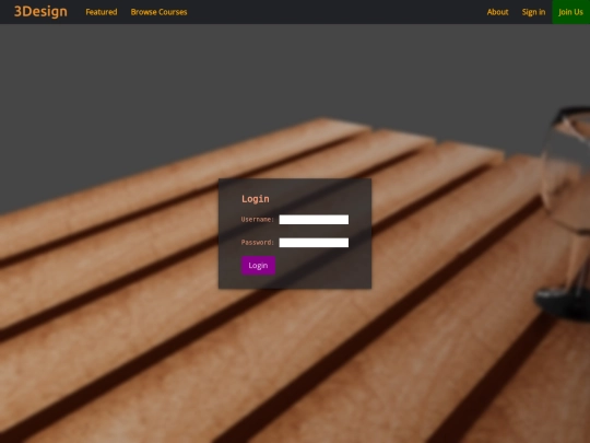 login screenshot