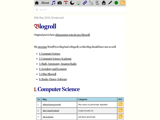 aux/blogroll screenshot