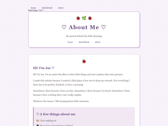 aboutme screenshot