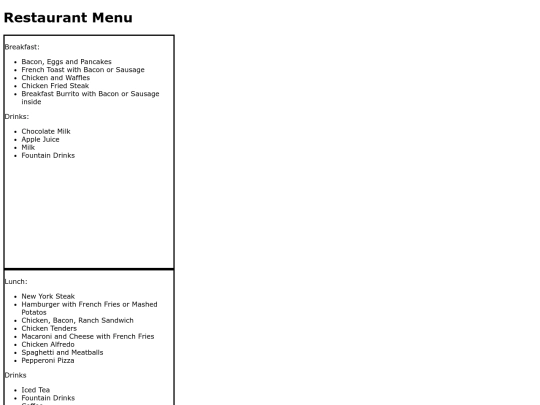 RestaurantMenu screenshot