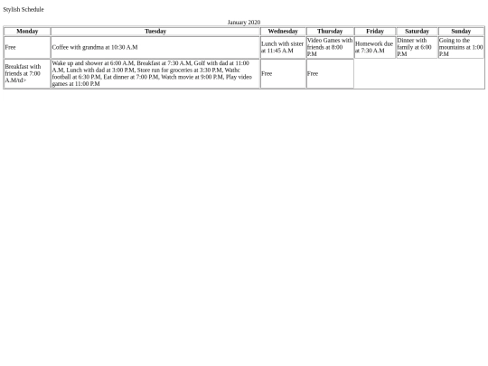 StylishSchedule screenshot