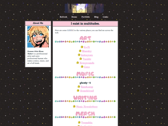 links screenshot