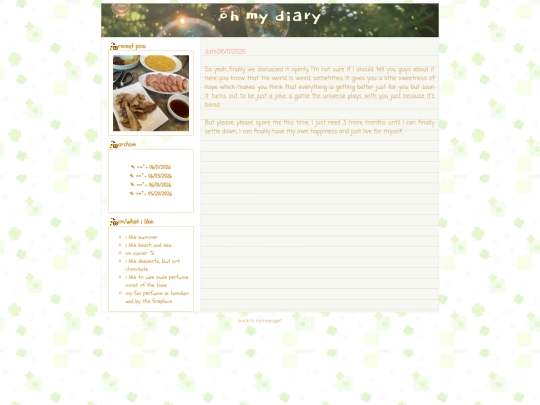 diary screenshot