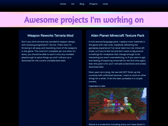 projects screenshot