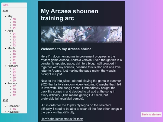 shrines/arcaea screenshot