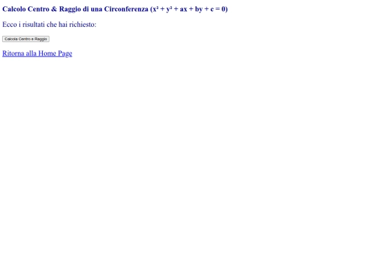 Pagine/circonferenza screenshot