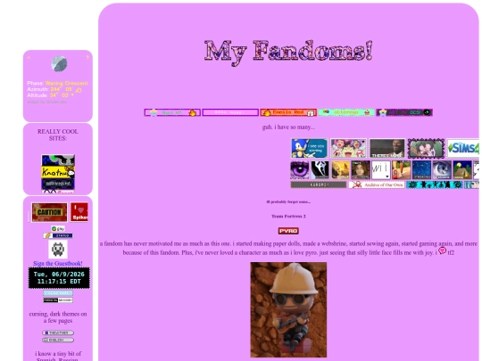 pages/fandoms screenshot