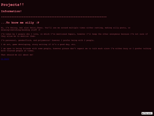information screenshot