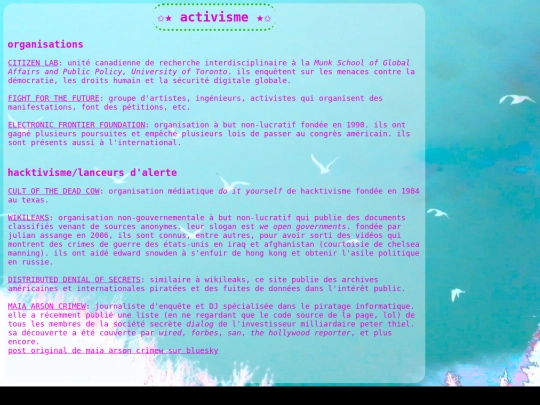 biblio/activisme screenshot