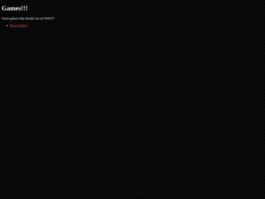 webtv/games screenshot