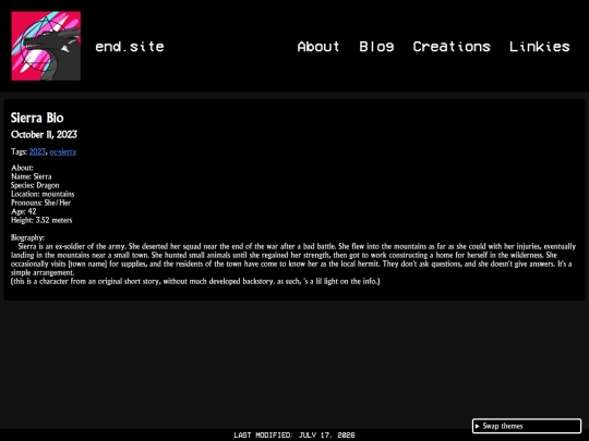 creations/writing/sierra_bio screenshot