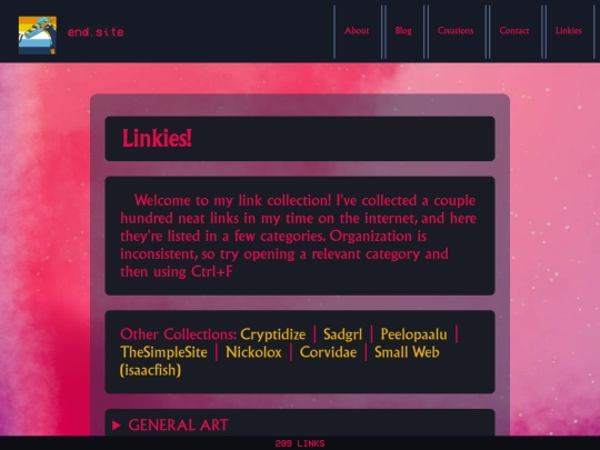 pages/links screenshot