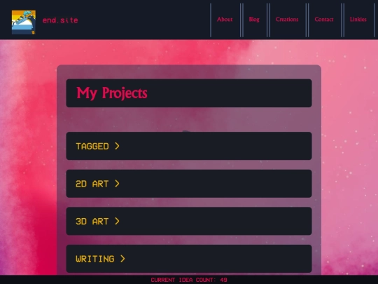 pages/projects screenshot