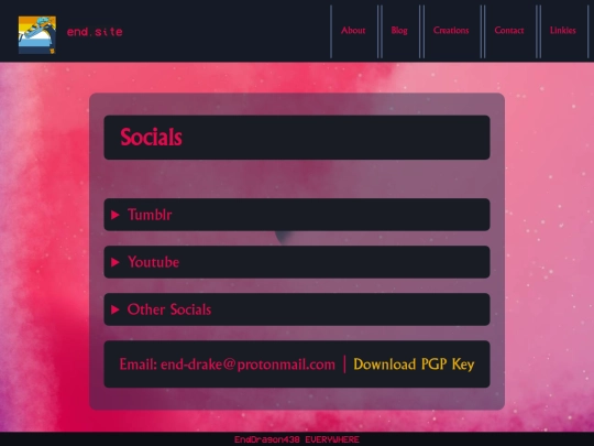 pages/socials screenshot