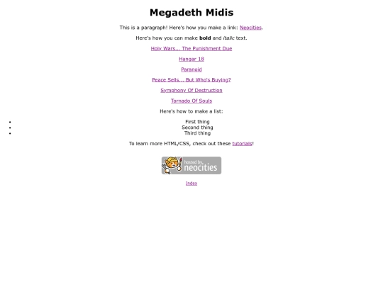 bands/megadeth screenshot