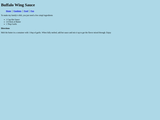 food/BuffaloWingSauce screenshot