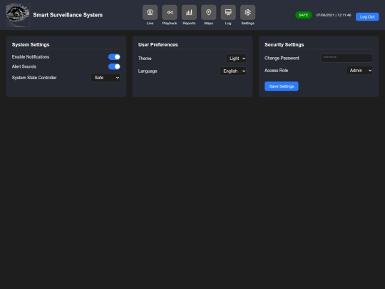 smart_surveillancesystem/settings screenshot