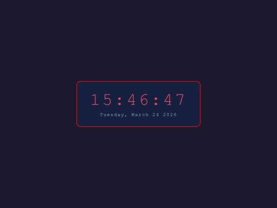 Clock screenshot