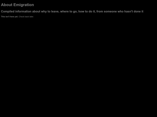 emigration_guide screenshot