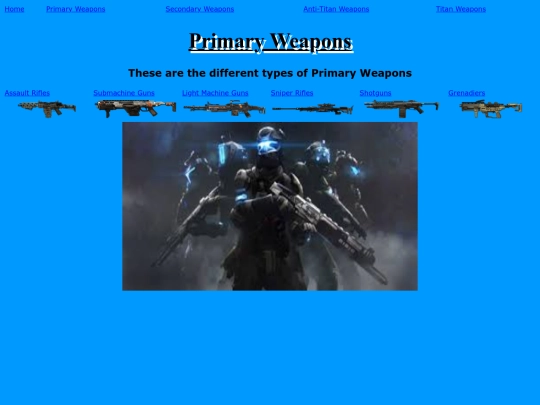 PrimaryWeapons screenshot