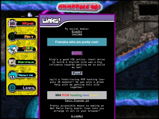 Links screenshot