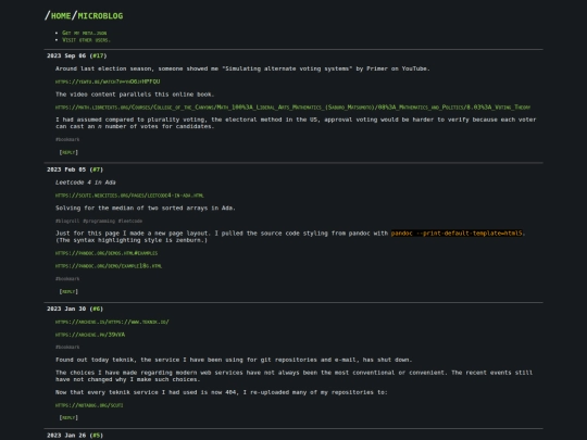 microblog/tags/bookmark screenshot