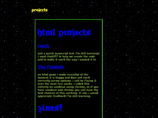 projects screenshot
