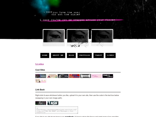 links screenshot