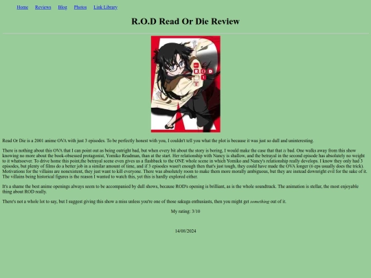 reviews/ROD screenshot