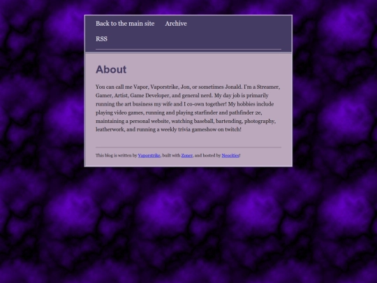 blog/about screenshot
