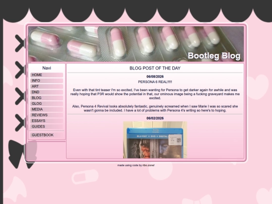 Blog screenshot
