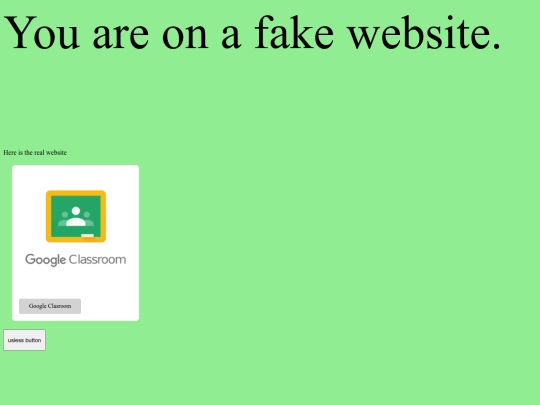 fakegoogleclassroom screenshot