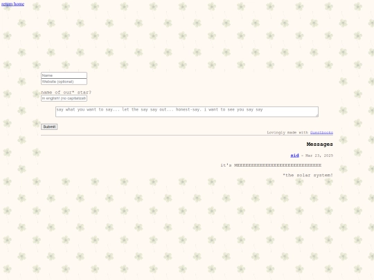 guestbook screenshot