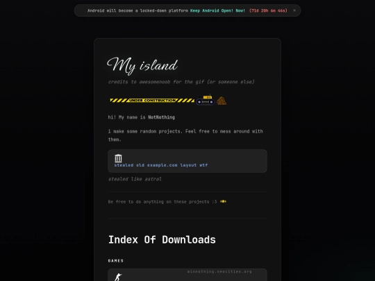 index screenshot