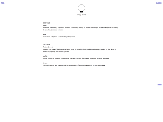 main.page/beach.house/altar/scrying.records/scrying.records screenshot