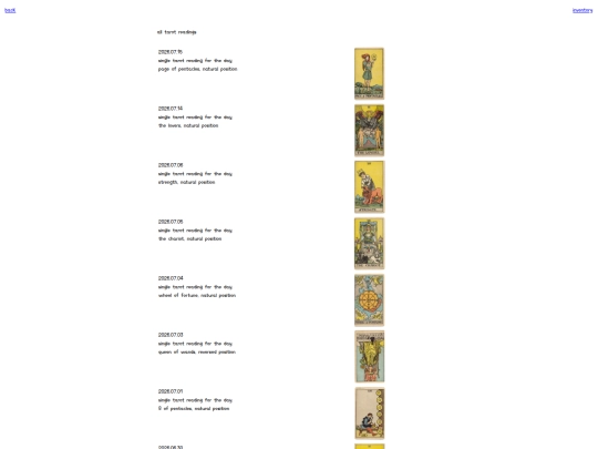 main.page/beach.house/altar/tarot readings/tarot.readings screenshot