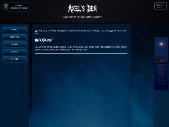 Infodump screenshot
