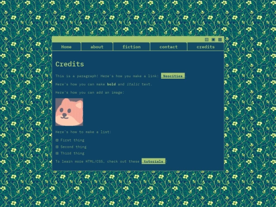 credits screenshot