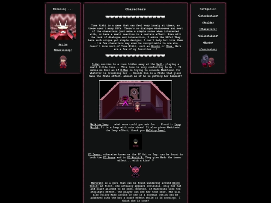 yumenikki_characters screenshot