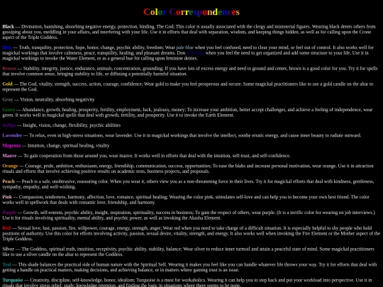 correspondences/colors screenshot