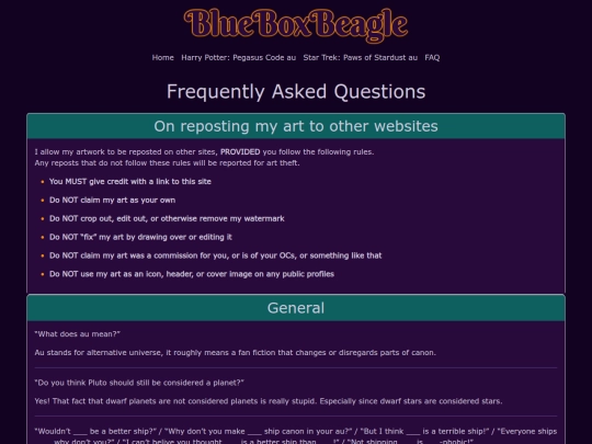 faq screenshot