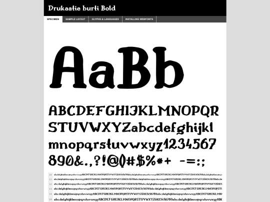 Drukaatie/drukaatieburti-bold-demo screenshot